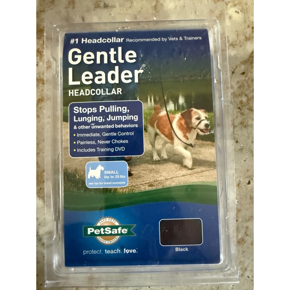 PetSafe Gentle Leader Headcollar Small Black Dog Training Lead GL-Q-HC-S-BLK